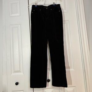Cambio Black Velour Jeans Style Pants